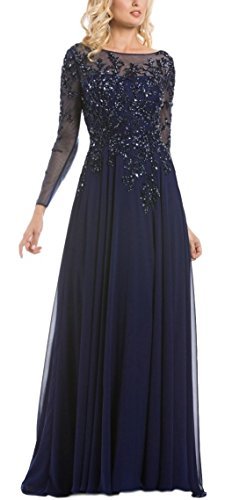 long sleeve Mother of the Bride evening gown