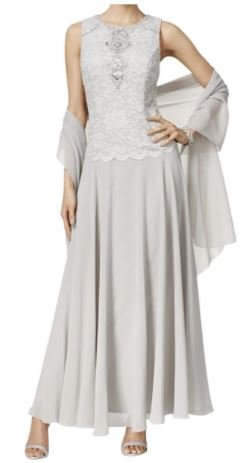 Long Sleeveless A-Line Dress (Petite and Regular)